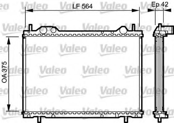 Радиатор охлаждения двигателя VALEO 734220