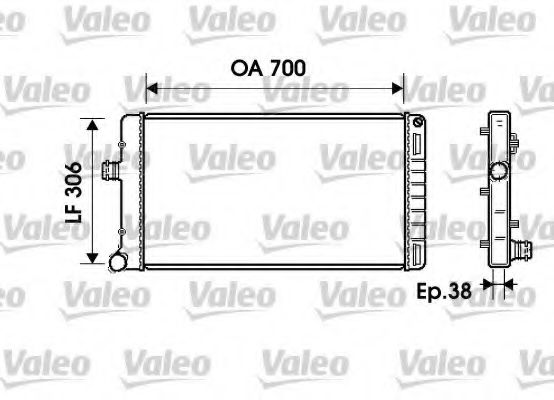 Радиатор охлаждения двигателя VALEO 734224
