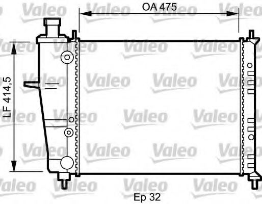 Радиатор охлаждения двигателя VALEO 734239