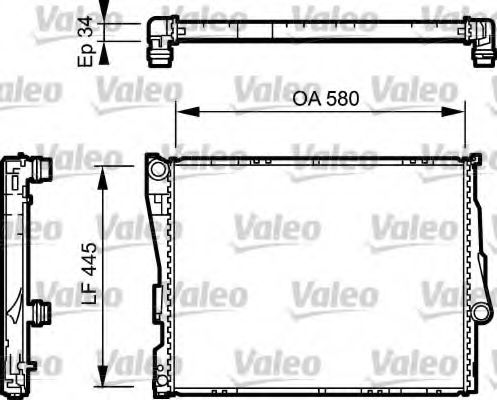Радиатор охлаждения двигателя VALEO 734276