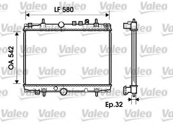 Радиатор охлаждения двигателя VALEO 734279