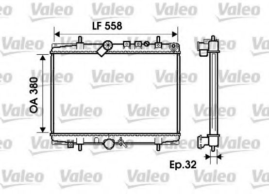 Радиатор охлаждения двигателя VALEO 734280