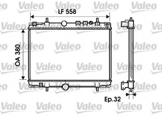 Радиатор охлаждения двигателя VALEO 734281