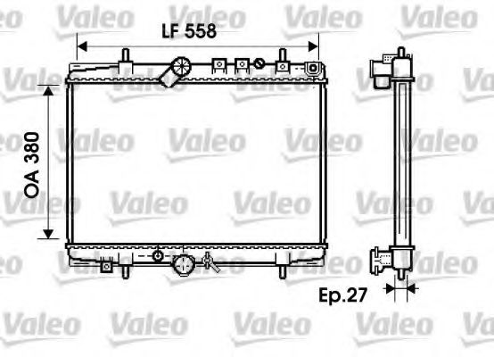 Радиатор охлаждения двигателя VALEO 734282