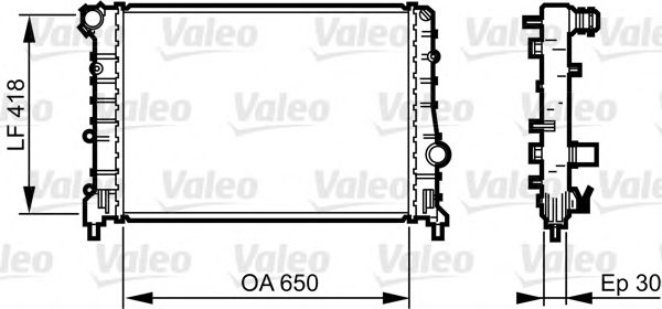 Радиатор охлаждения двигателя VALEO 734283