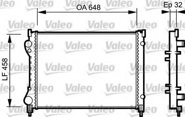 Радиатор охлаждения двигателя VALEO 734284