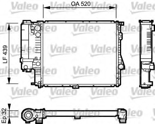 Радиатор охлаждения двигателя VALEO 734301