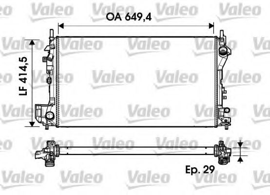 Радиатор охлаждения двигателя VALEO 734302