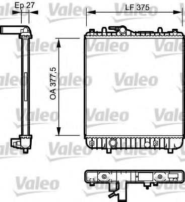 Радиатор охлаждения двигателя VALEO 734330