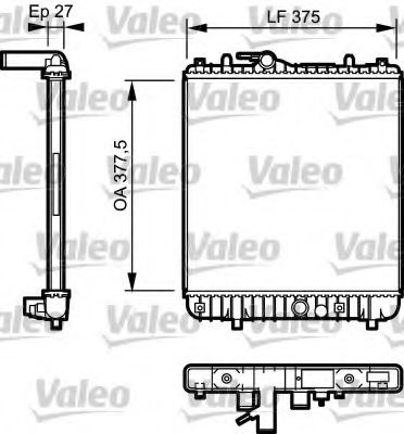 Радиатор охлаждения двигателя VALEO 734331