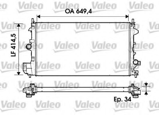 Радиатор охлаждения двигателя VALEO 734339