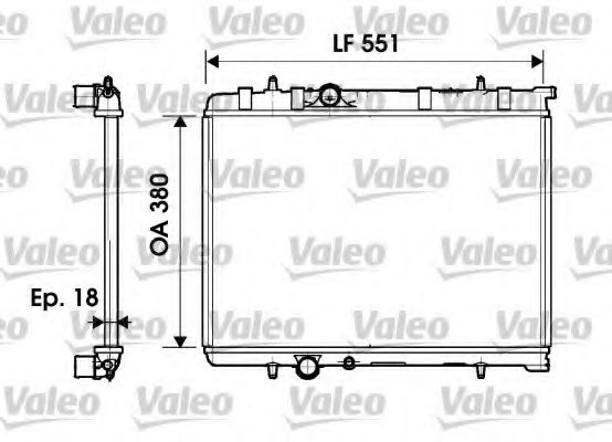Радиатор охлаждения двигателя VALEO 734346