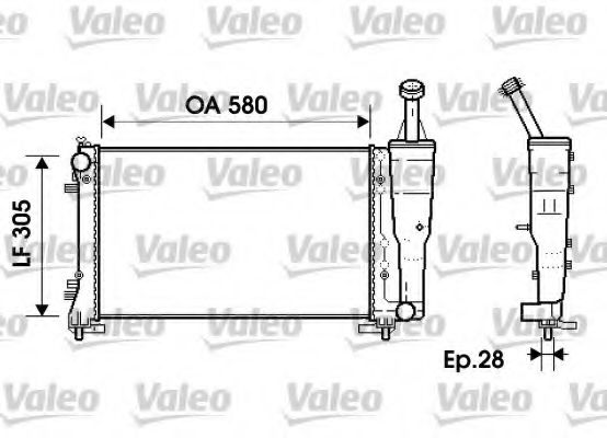 Радиатор охлаждения двигателя VALEO 734362