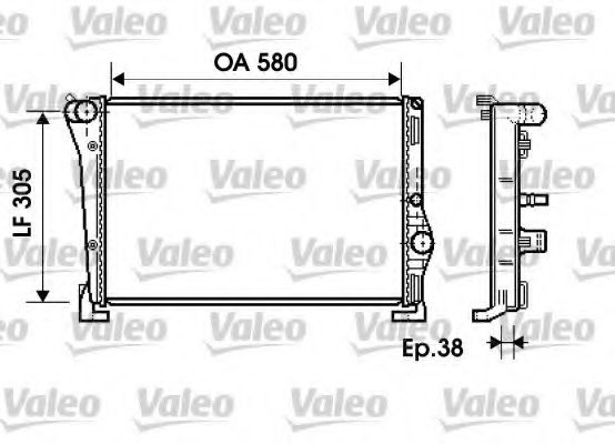 Радиатор охлаждения двигателя VALEO 734364