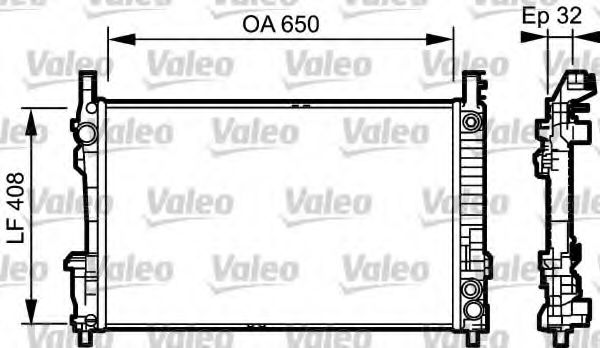 Радиатор охлаждения двигателя VALEO 734379