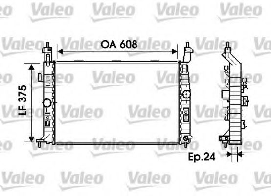 Радиатор охлаждения двигателя VALEO 734384