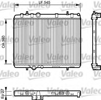 Радиатор охлаждения двигателя VALEO 734423