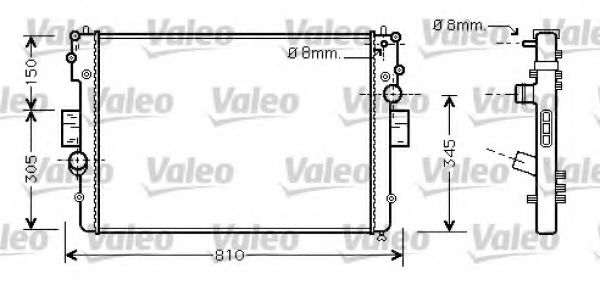 Радиатор охлаждения двигателя VALEO 734448