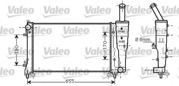 Радиатор охлаждения двигателя VALEO 734458