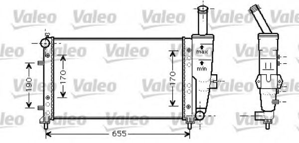 Радиатор охлаждения двигателя VALEO 734459