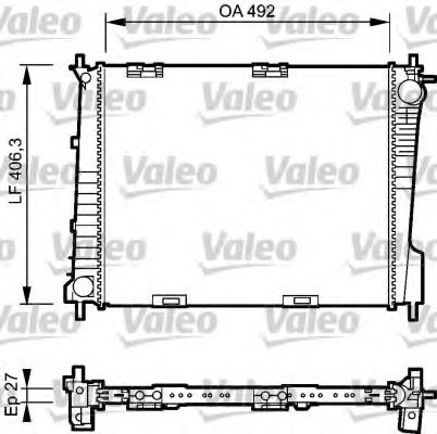 Радиатор охлаждения двигателя VALEO 734461