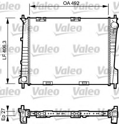 Радиатор охлаждения двигателя VALEO 734462