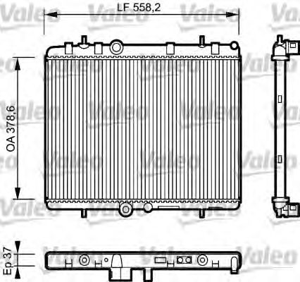 Радиатор охлаждения двигателя VALEO 734463