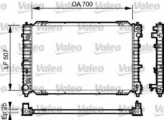 Радиатор охлаждения двигателя VALEO 734468