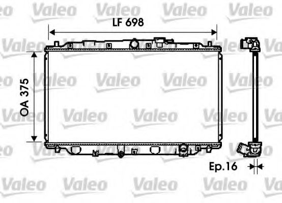 Радиатор охлаждения двигателя VALEO 734624