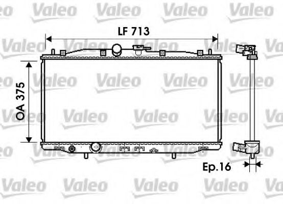 Радиатор охлаждения двигателя VALEO 734703