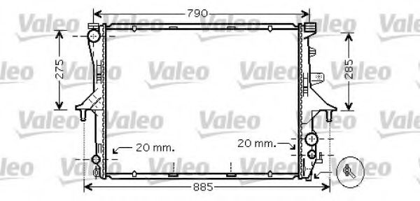 Радиатор охлаждения двигателя VALEO 734739