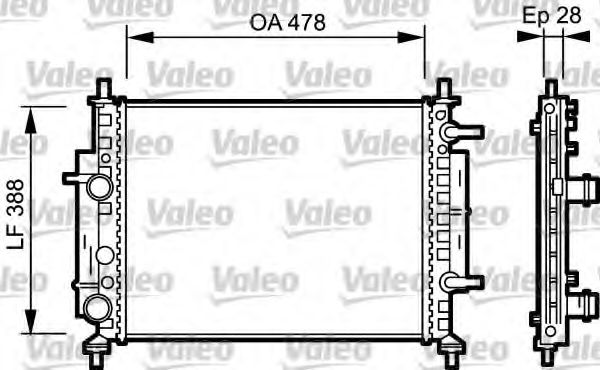 Радиатор охлаждения двигателя VALEO 734768