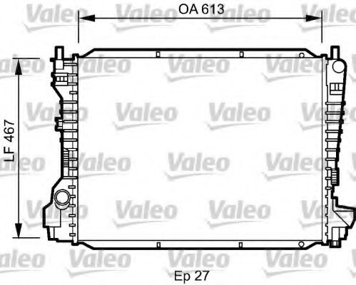 Радиатор охлаждения двигателя VALEO 734786
