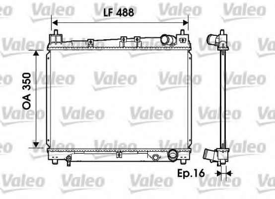 Радиатор охлаждения двигателя VALEO 734840