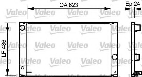 Радиатор охлаждения двигателя VALEO 734898