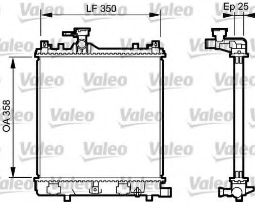 Радиатор охлаждения двигателя VALEO 734917