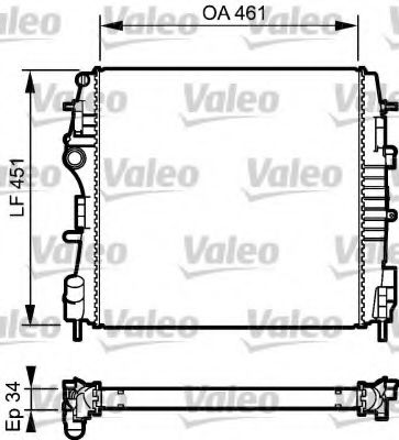 Радиатор охлаждения двигателя VALEO 734922