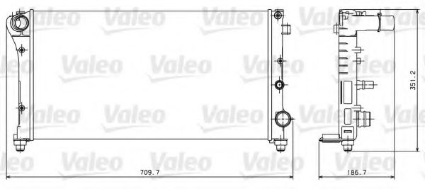 Радиатор охлаждения двигателя VALEO 734924