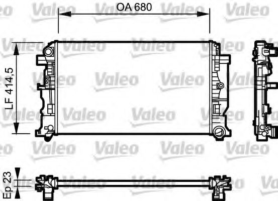 Радиатор охлаждения двигателя VALEO 734926