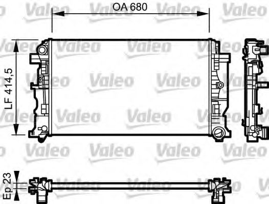 Радиатор охлаждения двигателя VALEO 734927