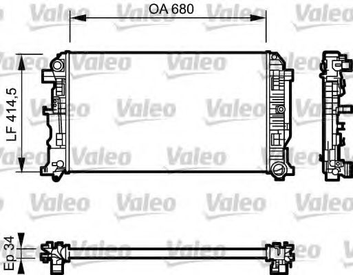 Радиатор охлаждения двигателя VALEO 734928