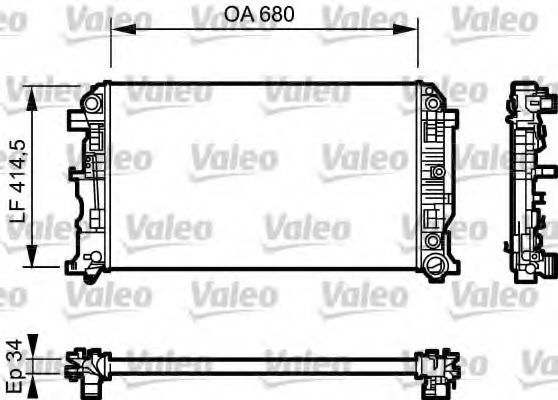 Радиатор охлаждения двигателя VALEO 734929
