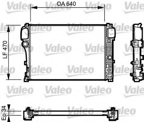 Радиатор охлаждения двигателя VALEO 734940