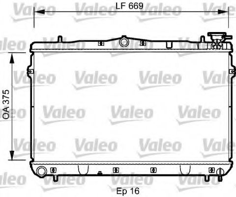 Радиатор охлаждения двигателя VALEO 734950