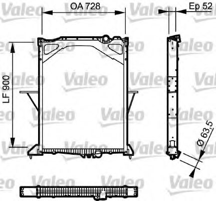 Радиатор охлаждения двигателя VALEO 735017