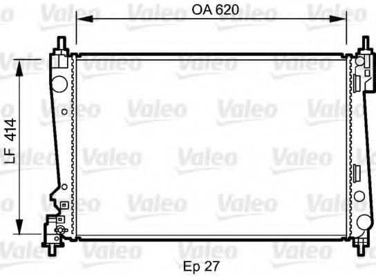 Радиатор охлаждения двигателя VALEO 735041