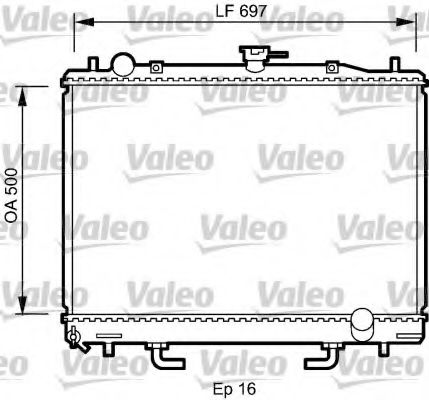 Радиатор охлаждения двигателя VALEO 735059