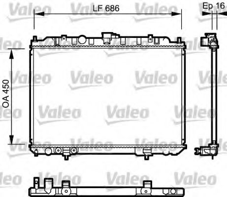 Радиатор охлаждения двигателя VALEO 735064