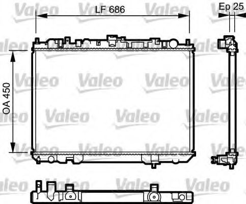 Радиатор охлаждения двигателя VALEO 735081
