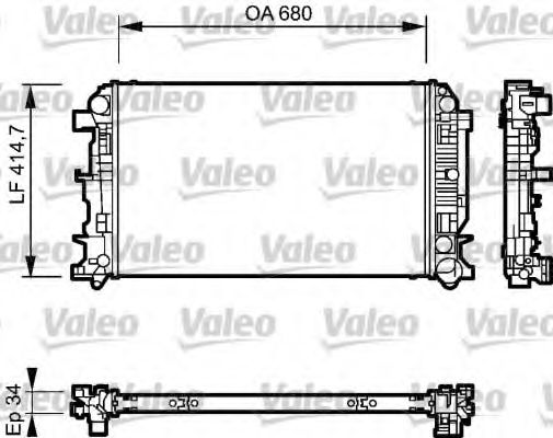Радиатор охлаждения двигателя VALEO 735089